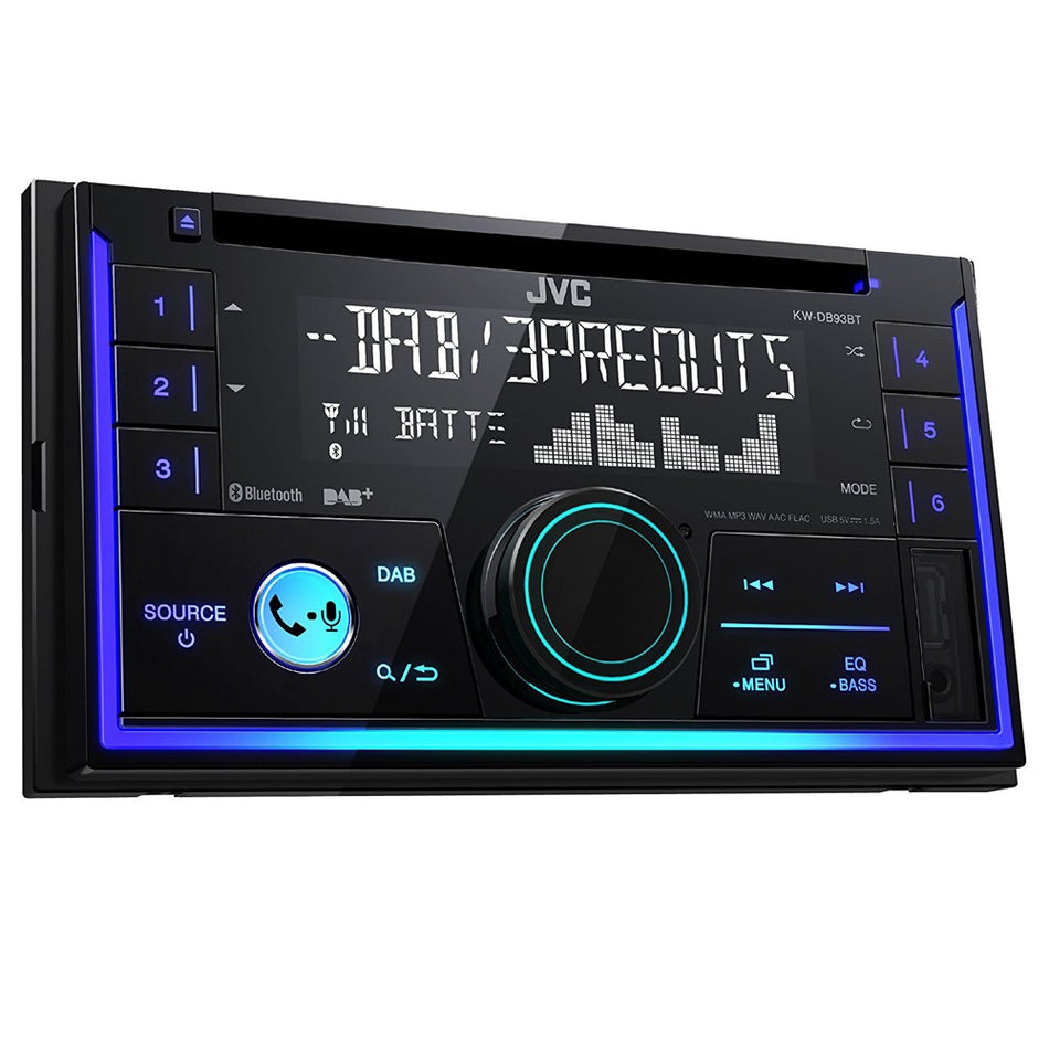 JVC KW-DB93BT Double Din CD USB Receiver Bluetooth DAB Car Radio iPhone Stereo