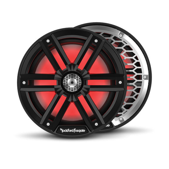 Rockford Fosgate M2-8B 8" 2-Way 4Ω Colour Optix™ Marine 1000W Speakers Black