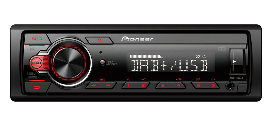 Pioneer MVH-130DAB - Mechless Car Stereo Media Player, USB, AUX, DAB Radio