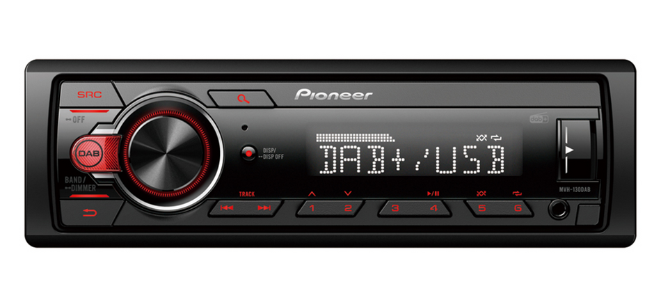 Pioneer MVH-130DAB - Mechless Car Stereo Media Player, USB, AUX, DAB Radio **OPEN BOX**