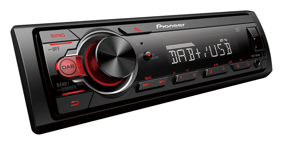 Pioneer MVH-130DAB - Mechless Car Stereo Media Player, USB, AUX, DAB Radio