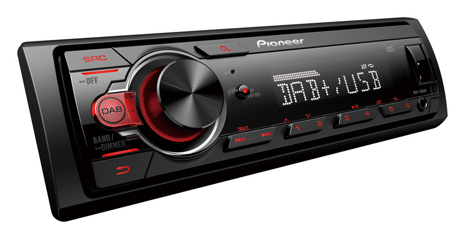 Pioneer MVH-130DAB - Mechless Car Stereo Media Player, USB, AUX, DAB Radio **OPEN BOX**