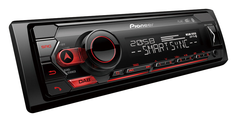 Pioneer MVH-S420DAB - Mechless Media Player with Bluetooth, USB, AUX, DAB/DAB+, Apple iOS Direct Control & Android