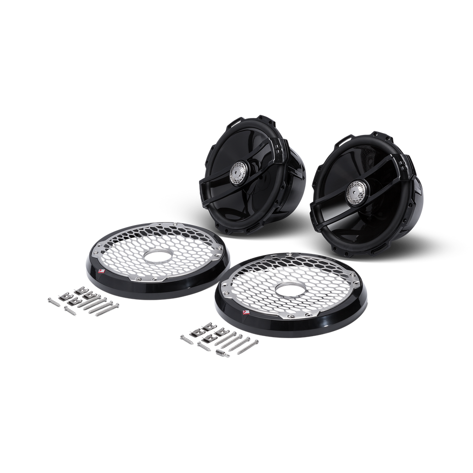 Rockford Fosgate Punch PM282B - 8" 200W 2 Way Full Range Coaxial Marine Speakers - Black