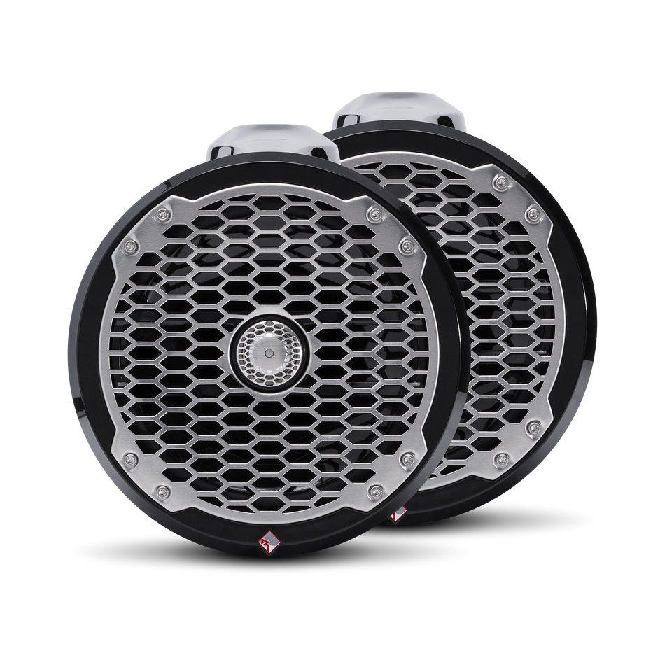 Rockford Fosgate Punch PM282W-B - 8" 200W 2 Way Full Range Wakeboard Tower Marine Speakers - Black