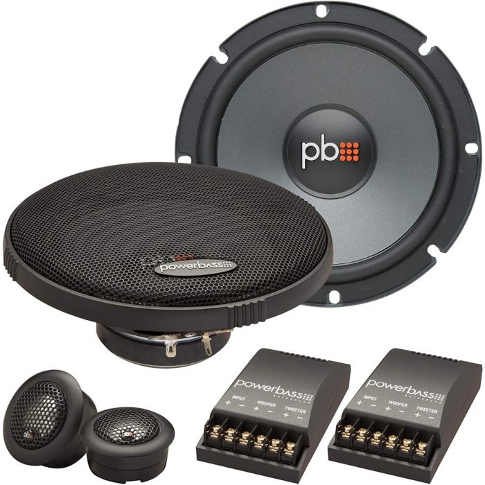 PowerBass OE-6C 6.5" 2-Way 225W 2ohm Car Door Speaker Component Set