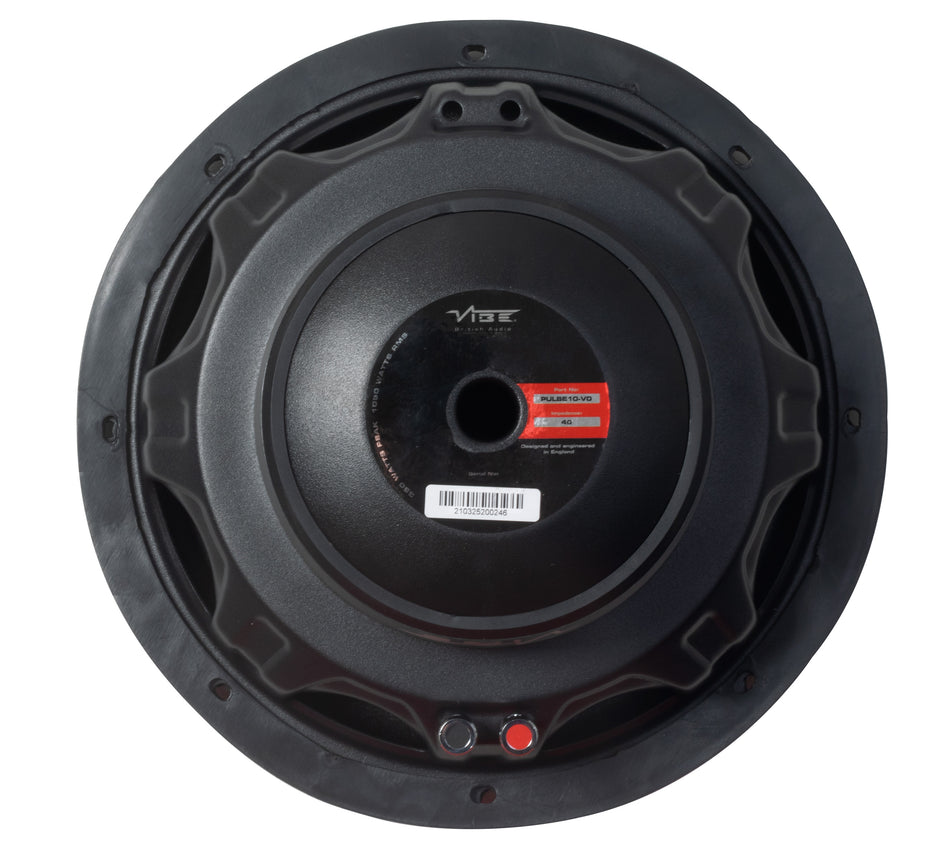 Vibe PULSE10-V0 - 10" 25cm 1050W Single 4 ohm Subwoofer Bass Driver