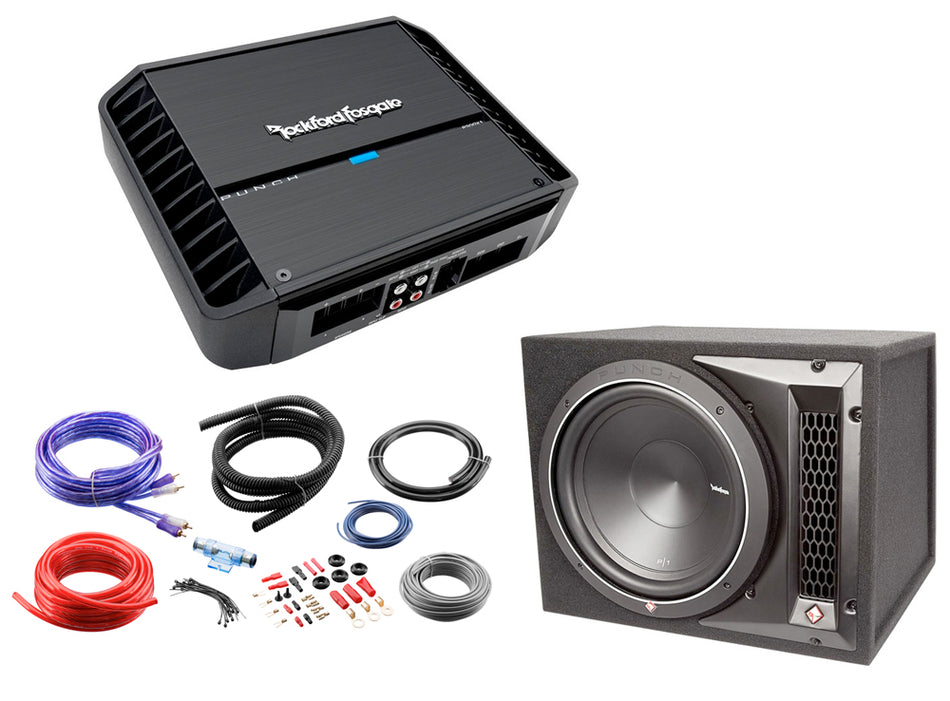 Rockford Fosgate Punch 12" Sub & Amp Package P1-1X12 & P300X1