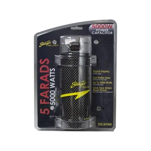 Stinger Select - Carbon Fiber 5 Farad Digital Capacitor Up To 5000W