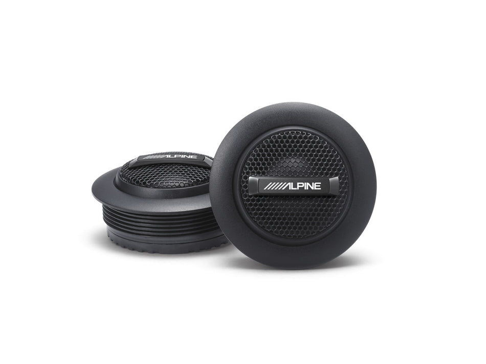 Alpine S-Series S-S10TW - 1” 2.5cm 240 Watt Flush Mount Silk Dome Tweeters