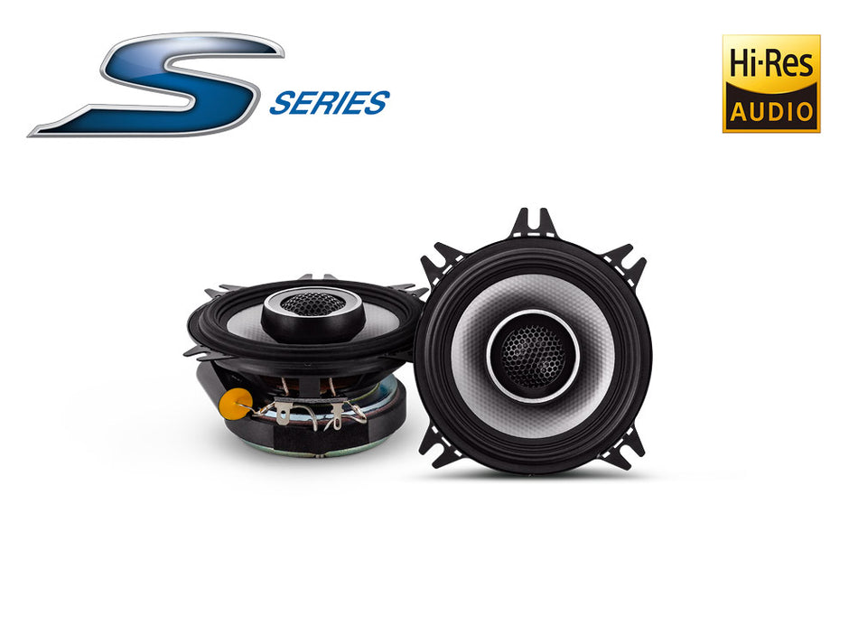 Alpine S-Series S2-S40 - 4” 10cm 140 Watt 2 Way Coaxial Dash Door Speakers