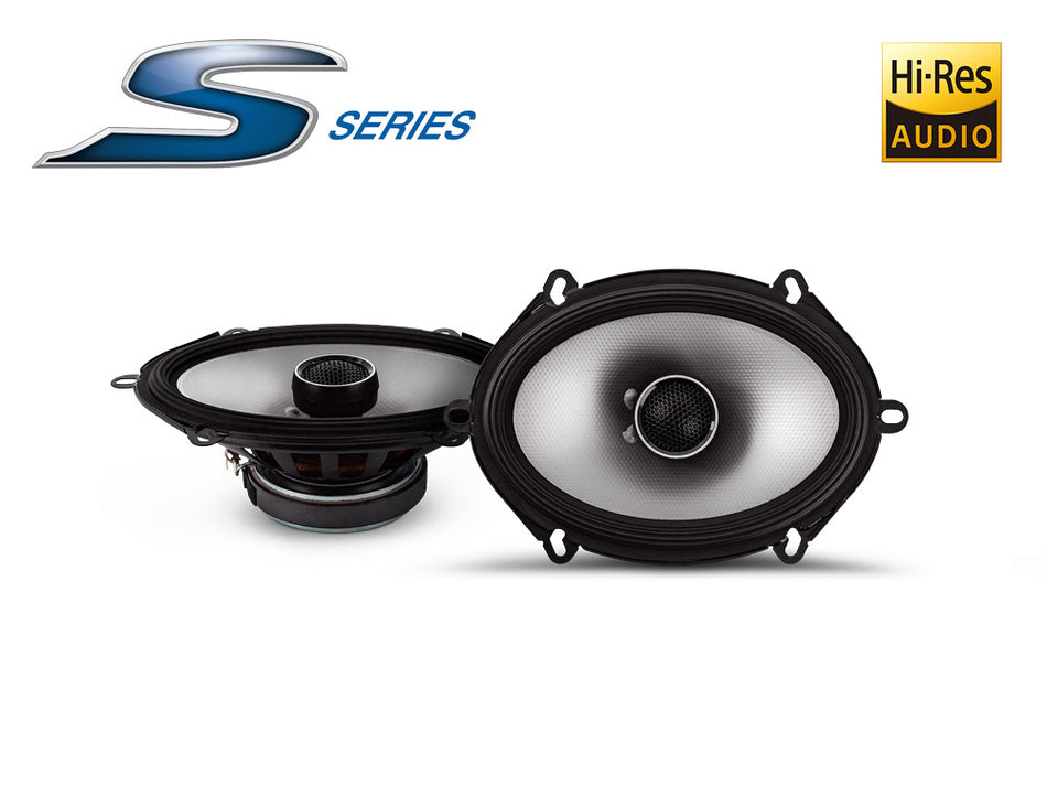 Alpine S-Series S2-S68 - 6"x8" 230 Watt 2 Way Coaxial Door Shelf Speakers