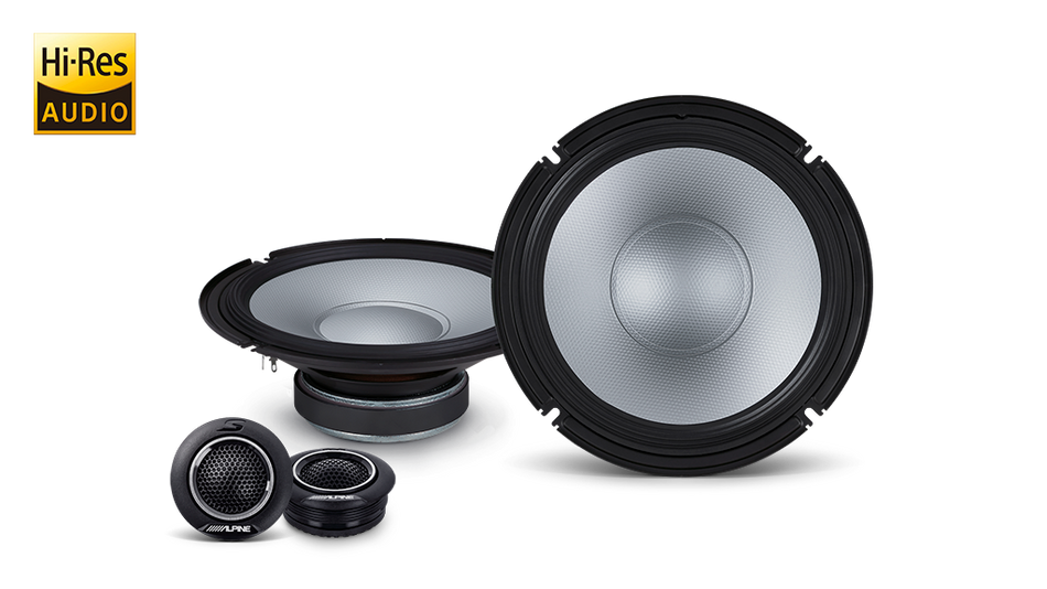 Alpine S-Series S2-S80C - 8” 260 Watt 2 Way Component Door Speakers with Tweeters