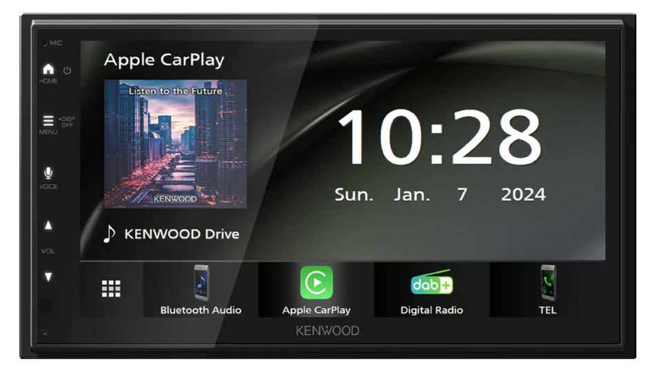 Kenwood DMX5023DABS - 6.8” Wired CarPlay Android Auto Mirroring, DAB+ Radio Multimedia Screen