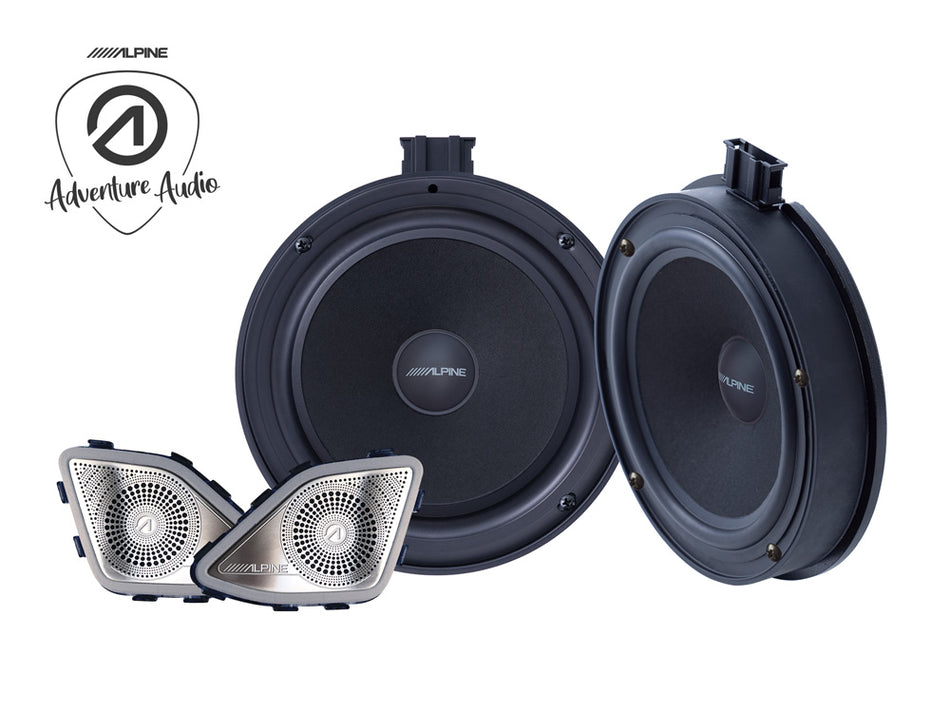 Alpine SPC-106T61 Volkswagen T6.1 6.5" 16.5cm 180W 2 Way Door Component Speaker with Tweeters