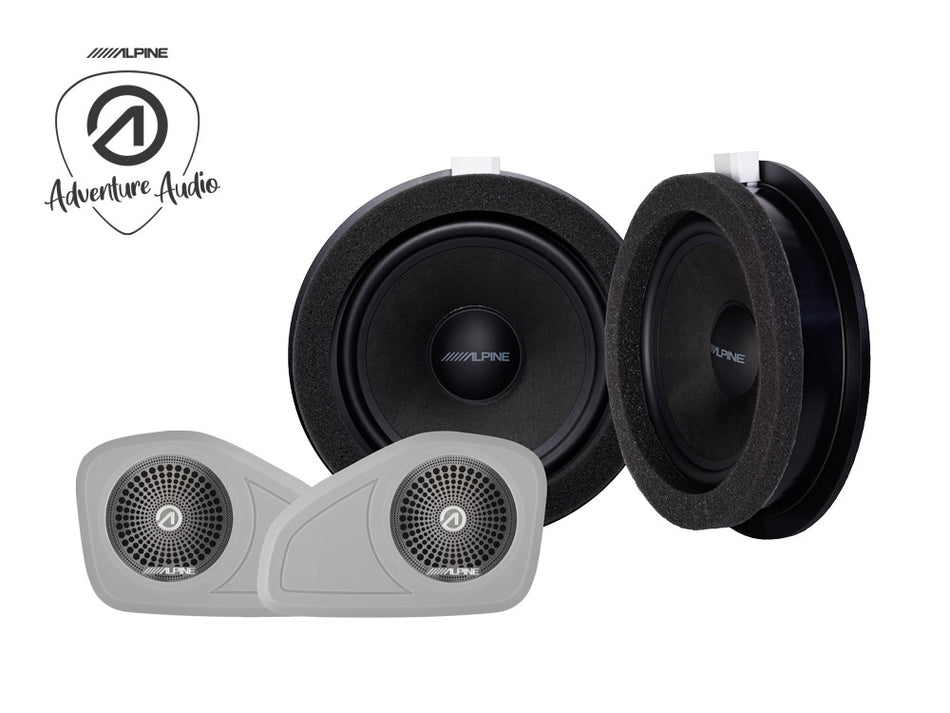 Alpine SPC-106TRA7 Ford Transit Custom 6.5" 16.5cm 180W 2 Way Door Component Speaker with Tweeter