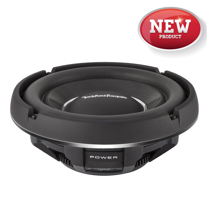 Rockford Fosgate T1S1-10 10" Slim Power T1 Single 1-Ohm Subwoofer