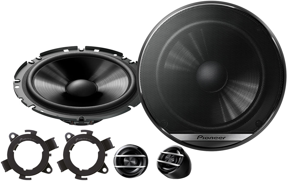 Pioneer G-Series TS-G170C - 6.5" 17cm 300 Watts 2 Way Component Door Speakers