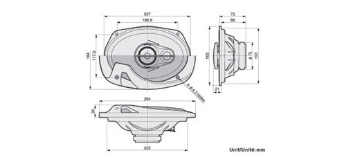 Pioneer TS-R6951S 6x9” 400W 3-Way Full Range Door Shelf Speakers