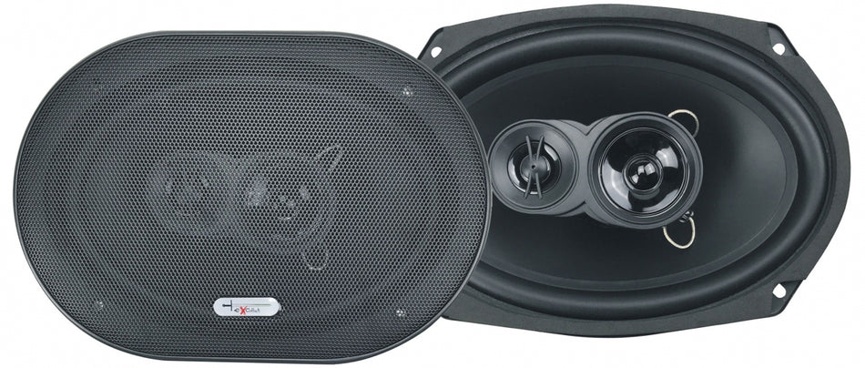 Excalibur X693 - 6"x9" 500 Watt 3 Way Triaxial Car Door Shelf Speakers