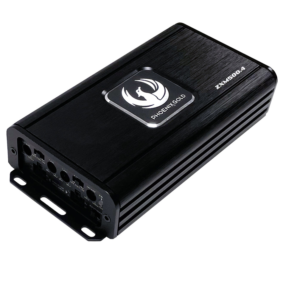 Phoenix Gold ZXM500.4 – 1000W 4-Channel Speaker Subwoofer Bridgeable Mini Amplifier