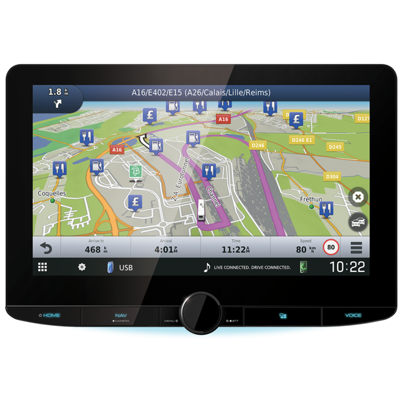 Kenwood DNR992RVS 10.1 Truck / Camper Navigation System Bluetooth DAB+  Android Auto CarPlay